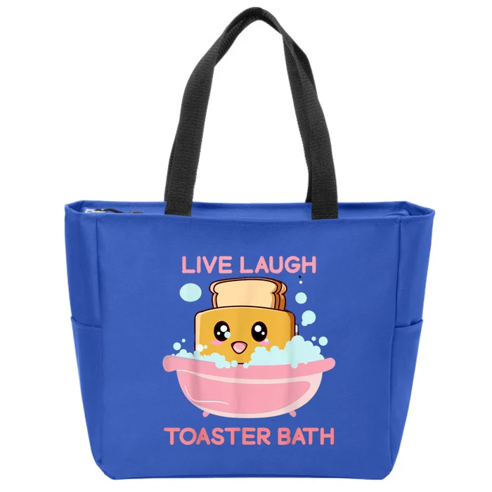 Live Laugh Toaster Bath Zip Tote Bag