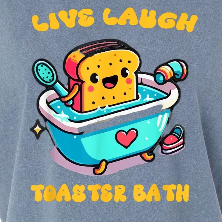 Live Laugh Toaster Bath Garment-Dyed Women's Muscle Tee