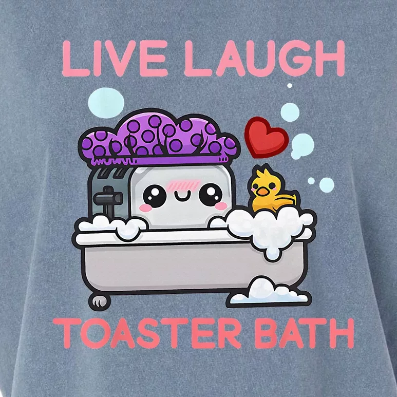 Live Laugh Toaster Bath Garment-Dyed Women's Muscle Tee