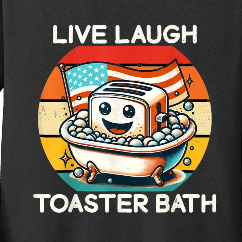 Live Laugh Toaster Bath Kids Long Sleeve Shirt