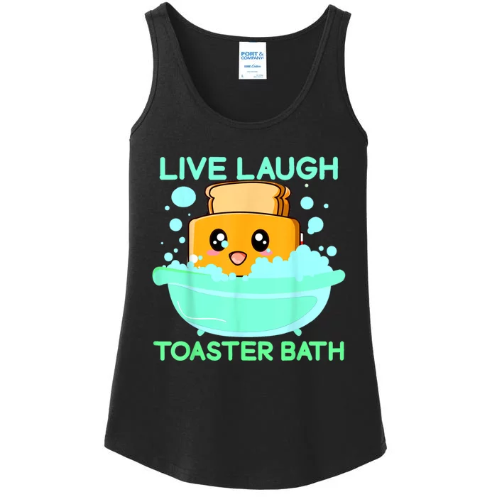 Live Laugh Toaster Bath Ladies Essential Tank