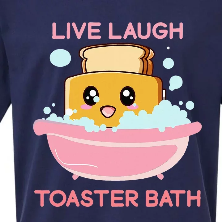 Live Laugh Toaster Bath Funny Saying Sueded Cloud Jersey T-Shirt