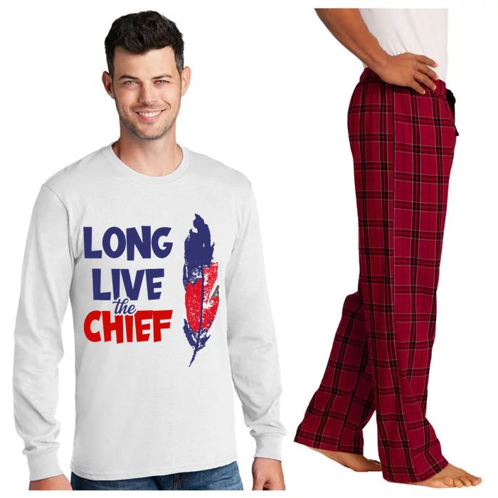 Long Live The Chief Wahoo Cleveland Baseball Long Sleeve Pajama Set