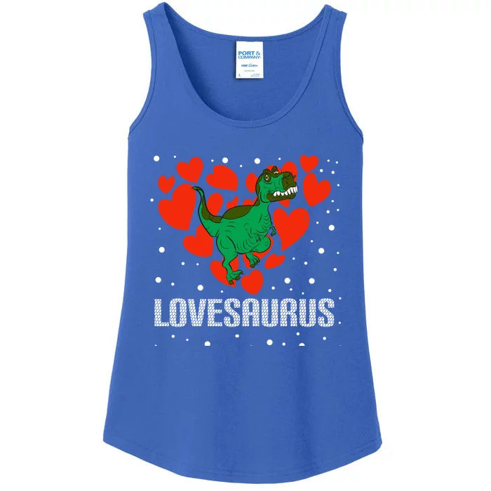 Lovesaurus Love Tgiftrex Dinosaur Heart Valentine's Day Cool Gift Ladies Essential Tank