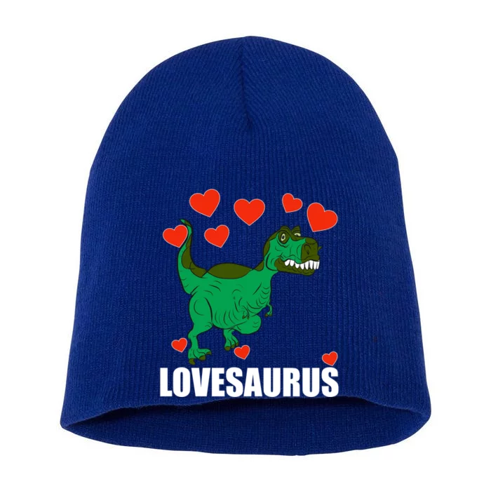 Lovesaurus Love Tgiftrex Dinosaur Heart Valentine's Day Gift Short Acrylic Beanie