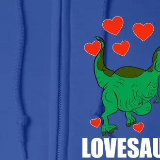 Lovesaurus Love Tgiftrex Dinosaur Heart Valentine's Day Gift Full Zip Hoodie