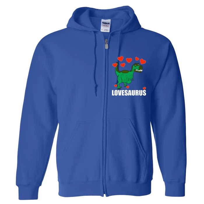 Lovesaurus Love Tgiftrex Dinosaur Heart Valentine's Day Gift Full Zip Hoodie