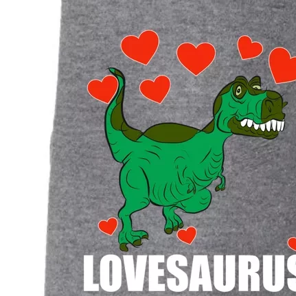 Lovesaurus Love Tgiftrex Dinosaur Heart Valentine's Day Gift Doggie 3-End Fleece Hoodie