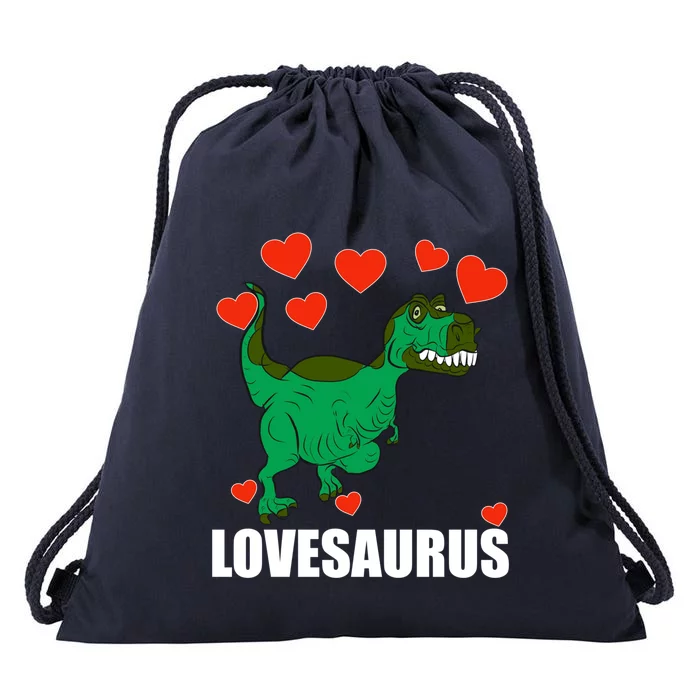 Lovesaurus Love Tgiftrex Dinosaur Heart Valentine's Day Gift Drawstring Bag