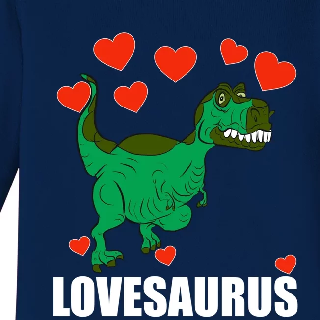 Lovesaurus Love Tgiftrex Dinosaur Heart Valentine's Day Gift Baby Long Sleeve Bodysuit