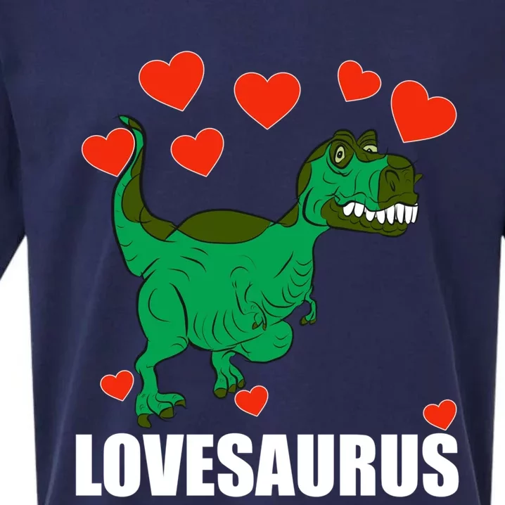 Lovesaurus Love Tgiftrex Dinosaur Heart Valentine's Day Gift Sueded Cloud Jersey T-Shirt