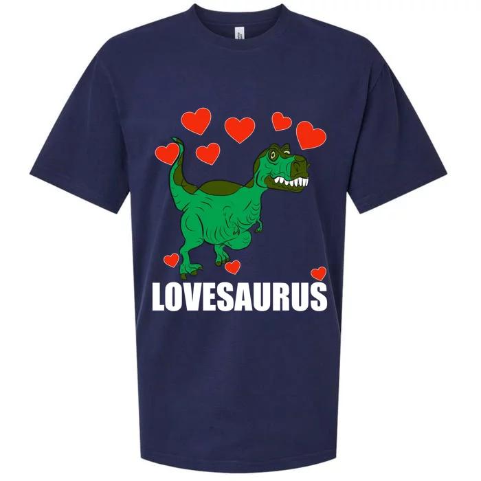 Lovesaurus Love Tgiftrex Dinosaur Heart Valentine's Day Gift Sueded Cloud Jersey T-Shirt