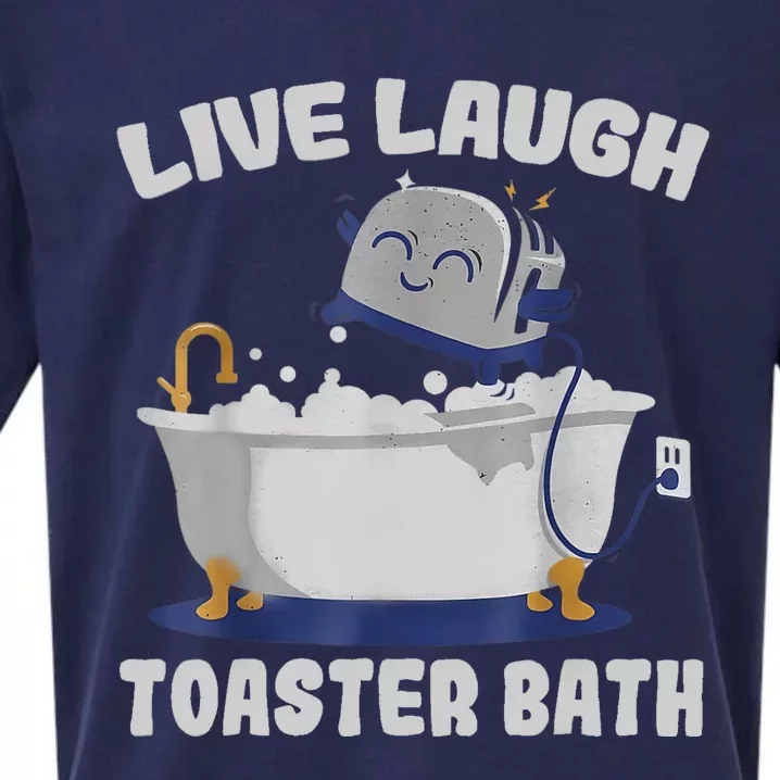 Live Laugh Toaster Bath Funny Sueded Cloud Jersey T-Shirt