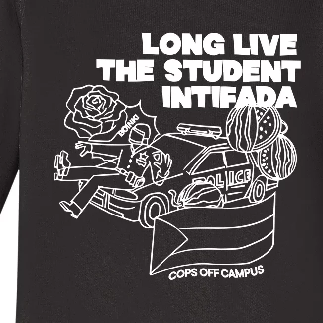 Long Live The Student Intifada Baby Long Sleeve Bodysuit