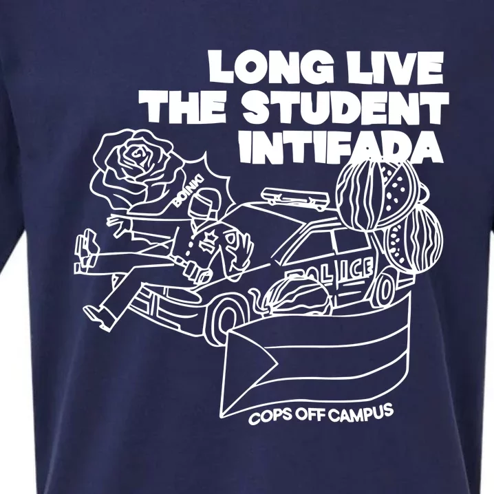 Long Live The Student Intifada Sueded Cloud Jersey T-Shirt