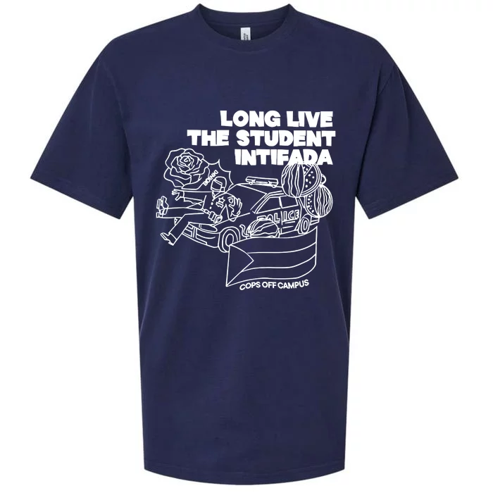 Long Live The Student Intifada Sueded Cloud Jersey T-Shirt