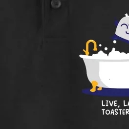 Live Laugh Toaster Bath Dry Zone Grid Performance Polo