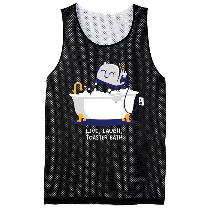 Live Laugh Toaster Bath Mesh Reversible Basketball Jersey Tank