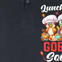 Lunch Lady Thanksgiving Funny Lunch Lady Gobble Squad Softstyle Adult Sport Polo