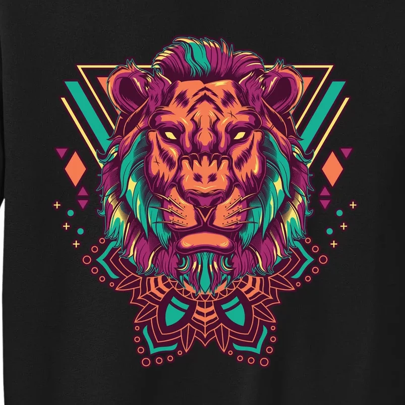 Leo Lion Tribal Tall Sweatshirt