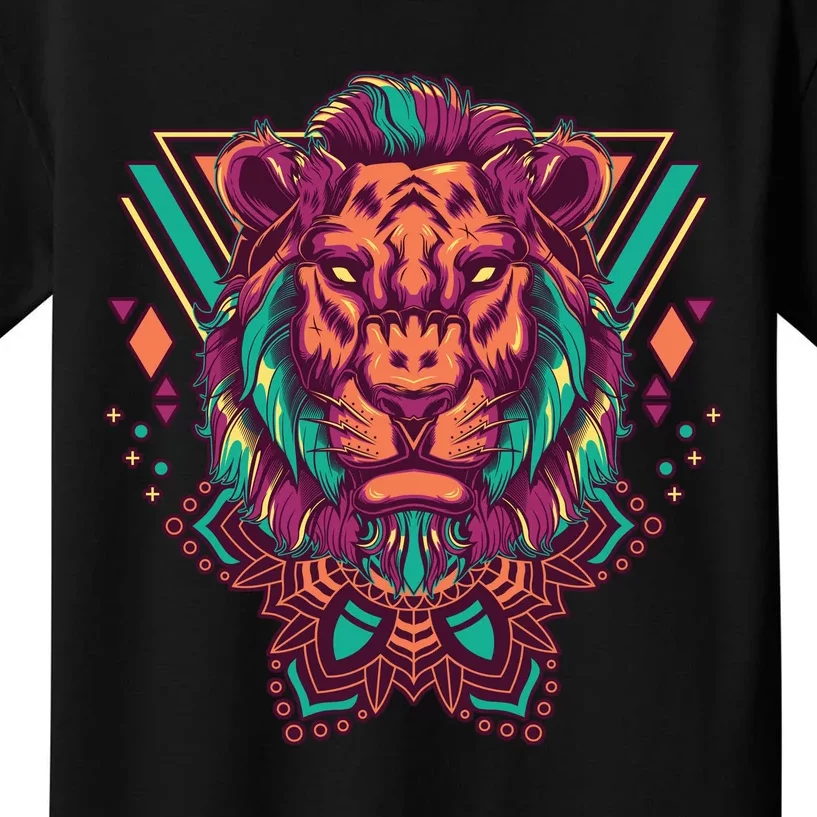 Leo Lion Tribal Kids T-Shirt