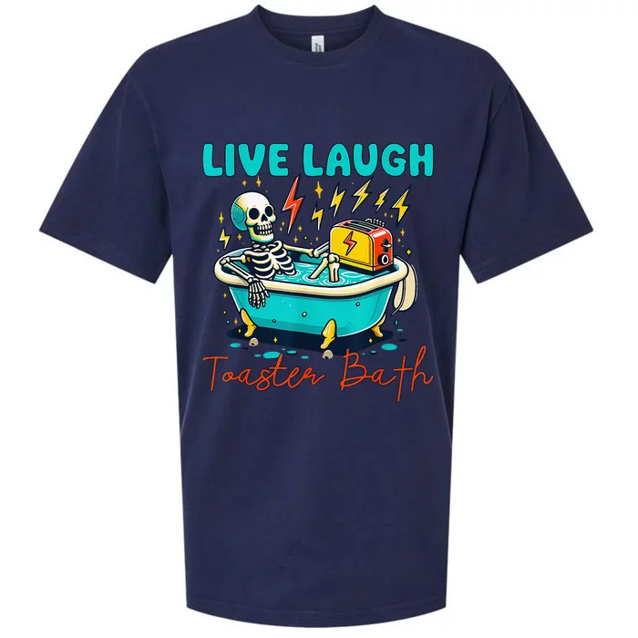 Live Laugh Toaster Bath Skeleton Sueded Cloud Jersey T-Shirt