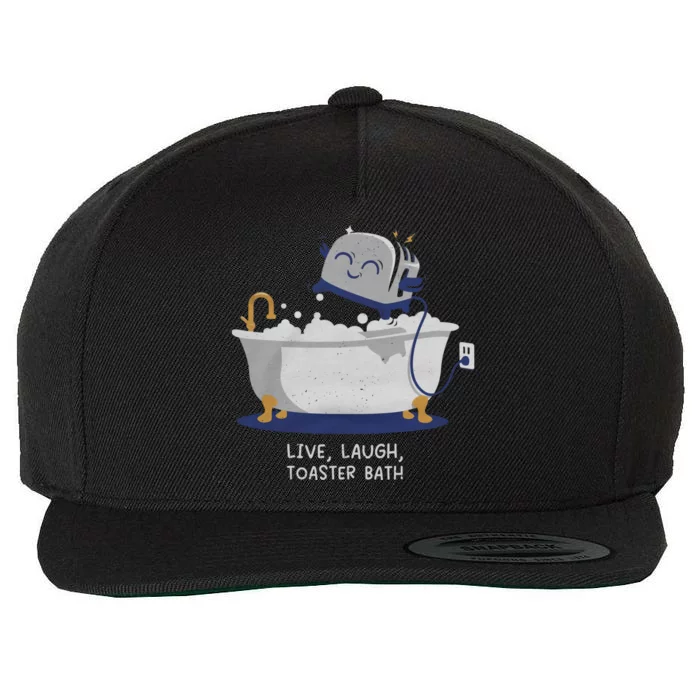 Live Laugh Toaster Bath River Sea Lake Lover Wool Snapback Cap