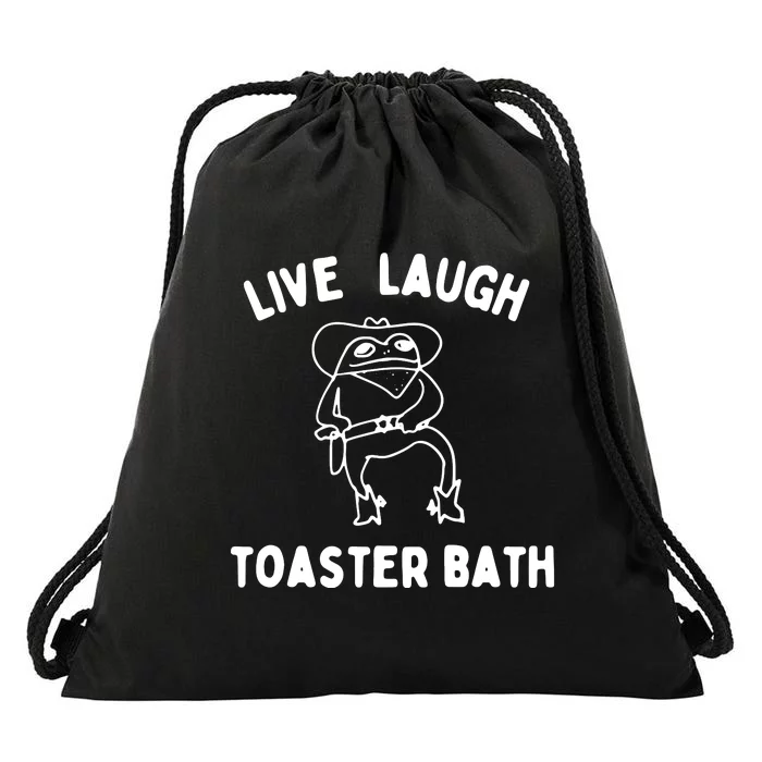 Live Laugh Toaster Bath Drawstring Bag