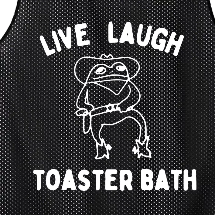 Live Laugh Toaster Bath Mesh Reversible Basketball Jersey Tank