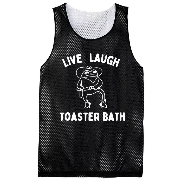 Live Laugh Toaster Bath Mesh Reversible Basketball Jersey Tank