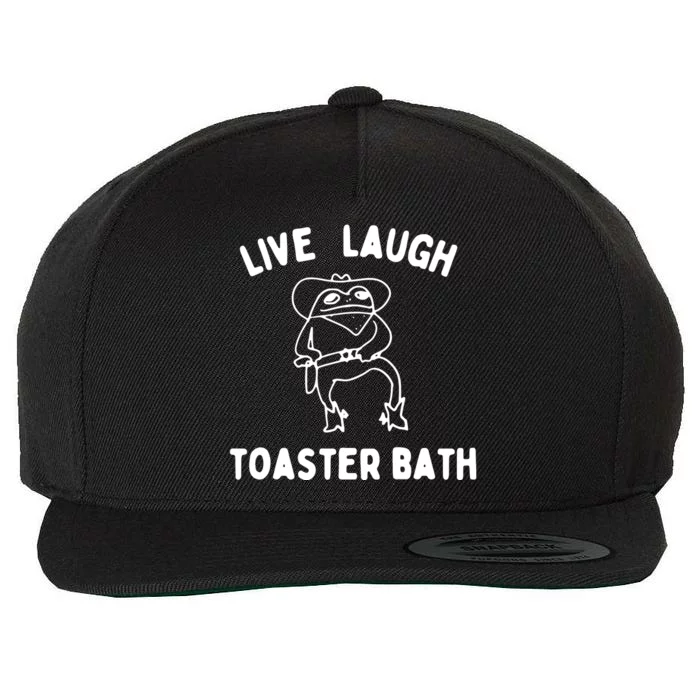 Live Laugh Toaster Bath Wool Snapback Cap