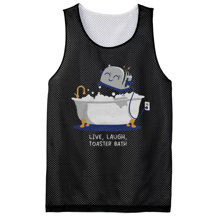 Live Laugh Toaster Bath Mesh Reversible Basketball Jersey Tank