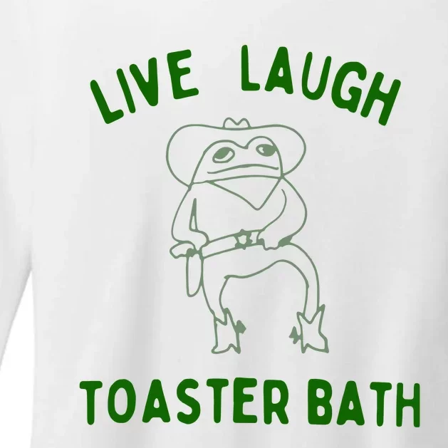 Live Laugh Toaster Bath Womens CVC Long Sleeve Shirt