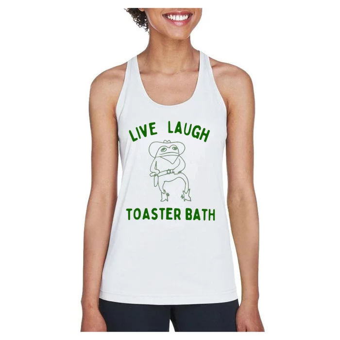 Live Laugh Toaster Bath Women's Racerback Tank