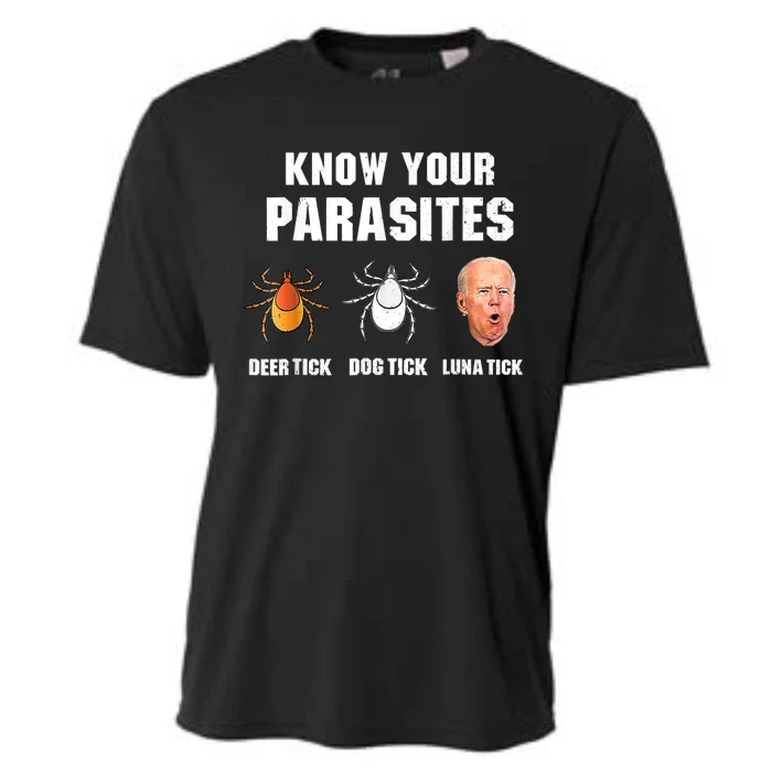 Lunatic Luna Tick Know Your Parasites Anti Joe Biden 2024 Cooling Performance Crew T-Shirt