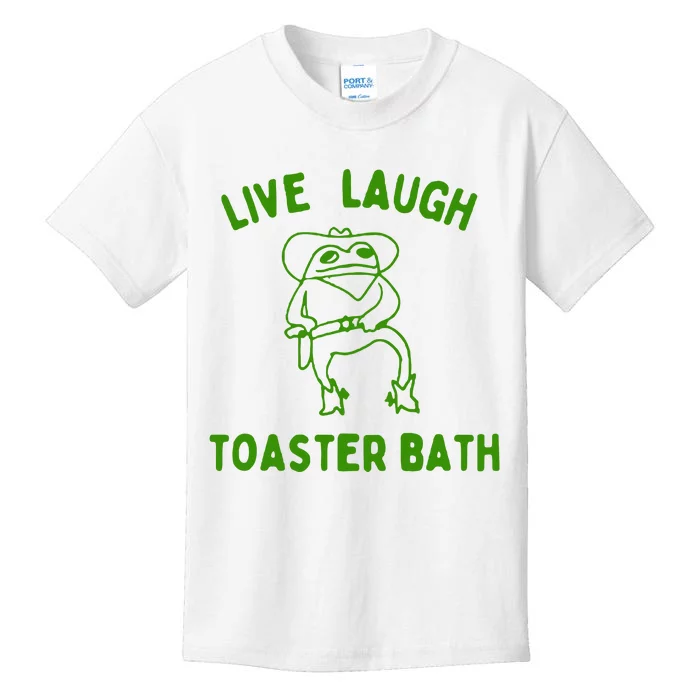 Live Laugh Toaster Bath Kids T-Shirt