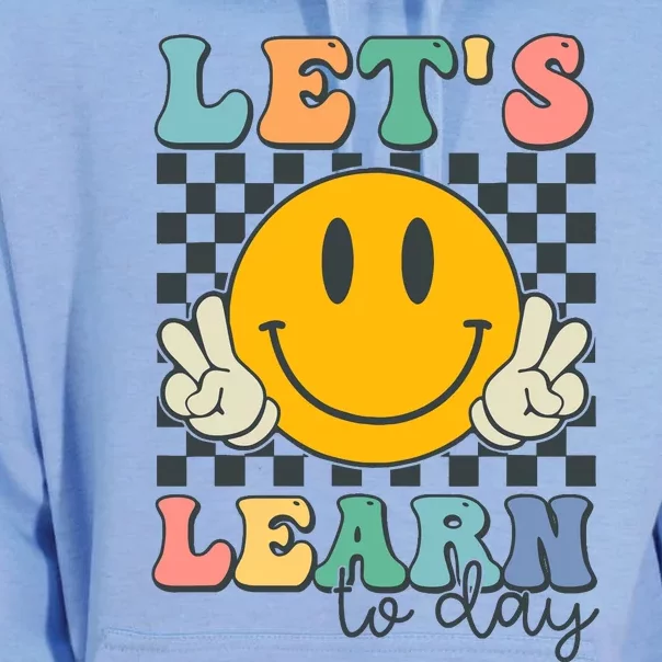 LetS Learn Today Smile Face Back To School For Teacher Unisex Surf Hoodie