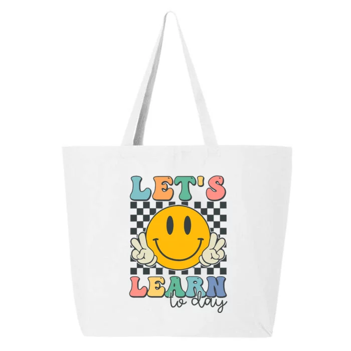 LetS Learn Today Smile Face Back To School For Teacher 25L Jumbo Tote