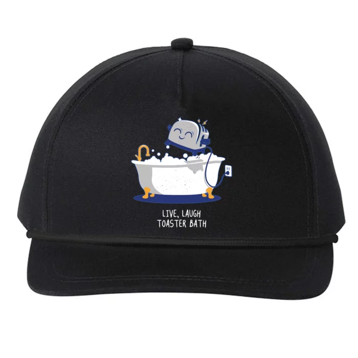 Live Laugh Toaster Bath Funny Snapback Five-Panel Rope Hat