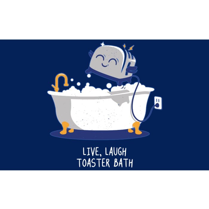 Live Laugh Toaster Bath Funny Bumper Sticker