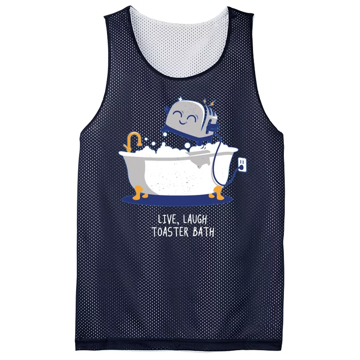 Live Laugh Toaster Bath Funny Mesh Reversible Basketball Jersey Tank