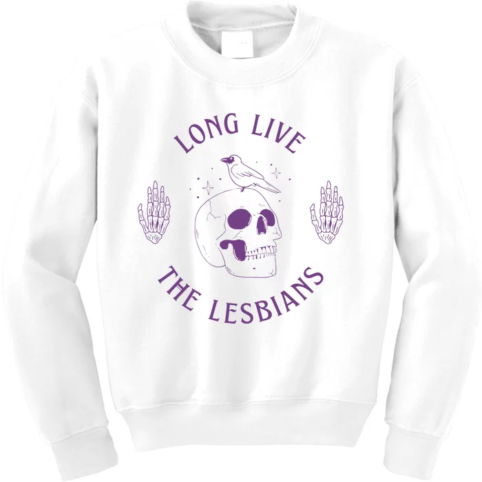 Long Live The Lesbians Sapphic Wlw Lesbian Pride Kids Sweatshirt