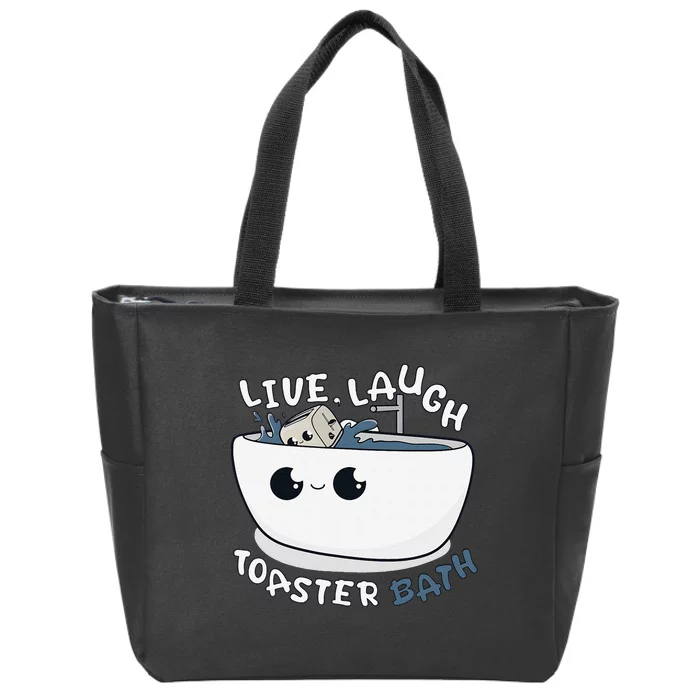 Live Laugh Toaster Bath Zip Tote Bag