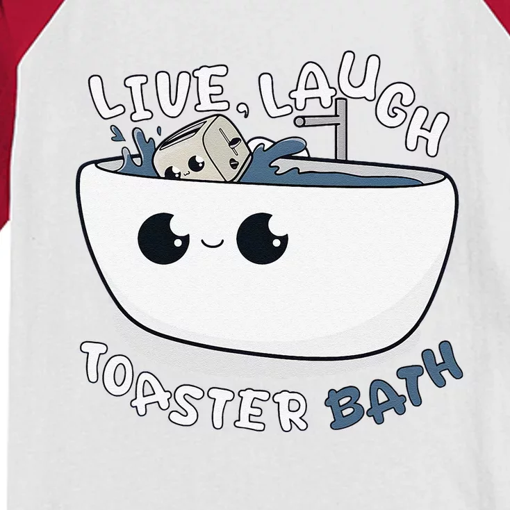 Live Laugh Toaster Bath Kids Colorblock Raglan Jersey