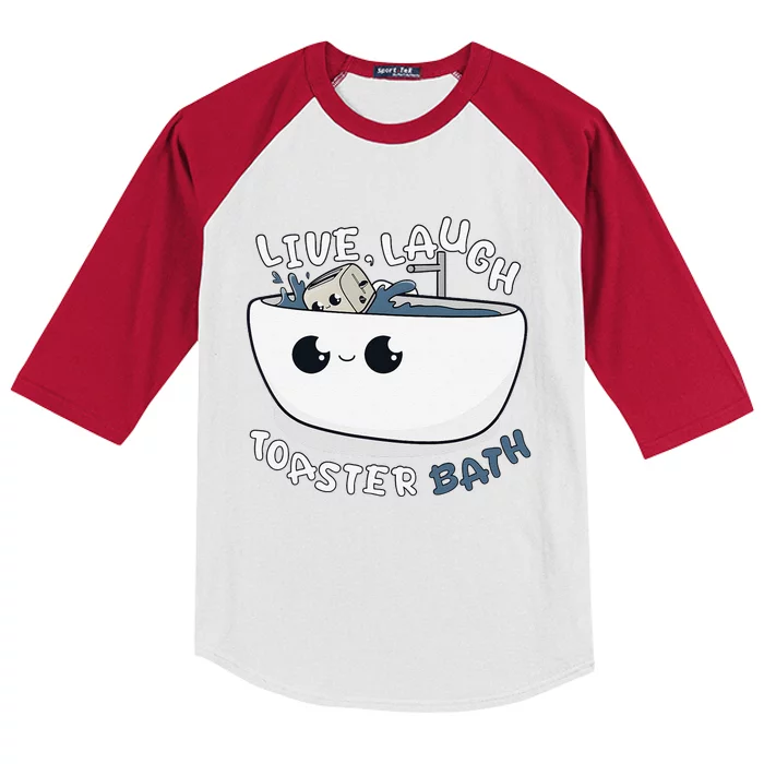 Live Laugh Toaster Bath Kids Colorblock Raglan Jersey