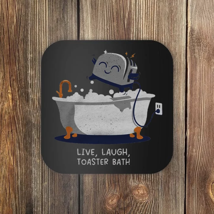 Live Laugh Toaster Bath Coaster