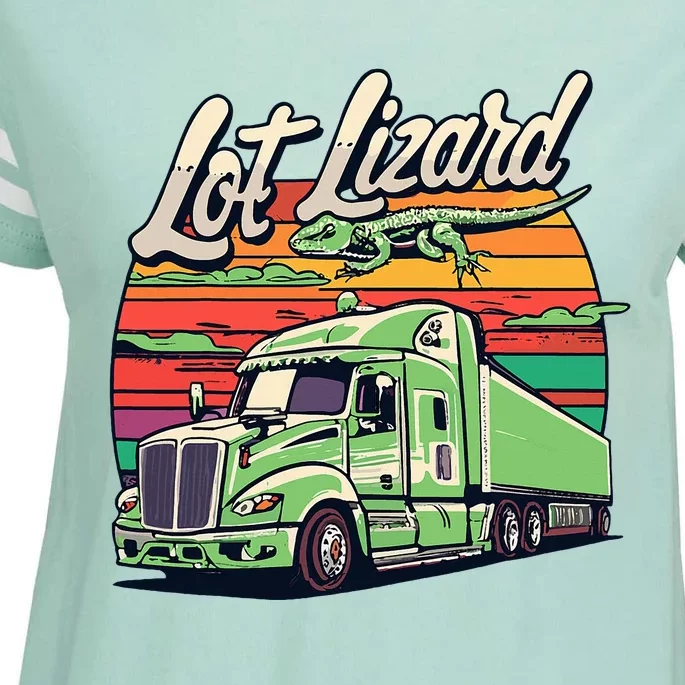 Lot Lizard Truck Driver Adventure Enza Ladies Jersey Football T-Shirt