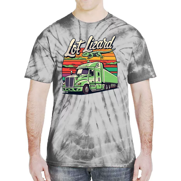 Lot Lizard Truck Driver Adventure Tie-Dye T-Shirt