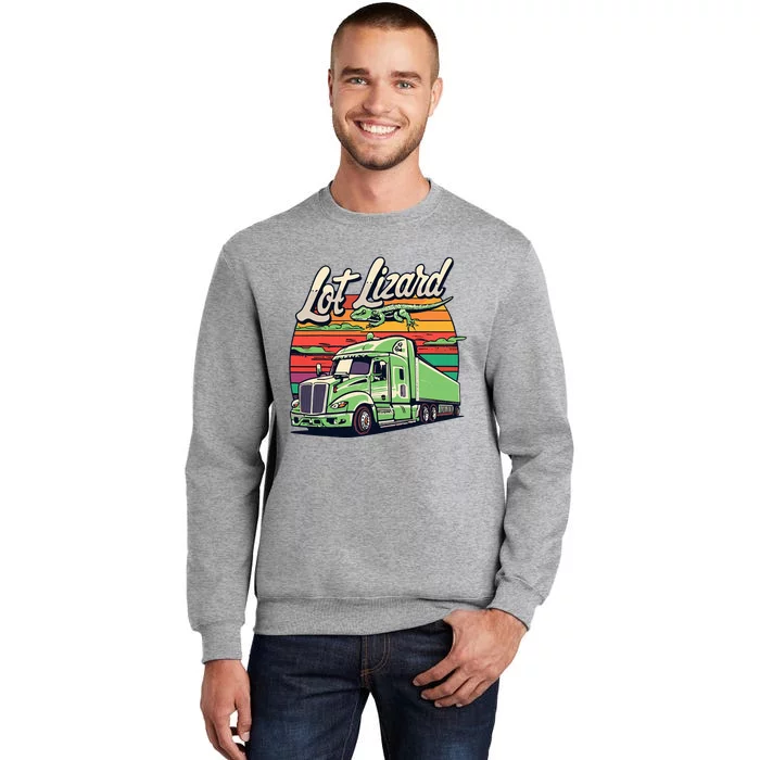 Lot Lizard Truck Driver Adventure Tall Sweatshirt