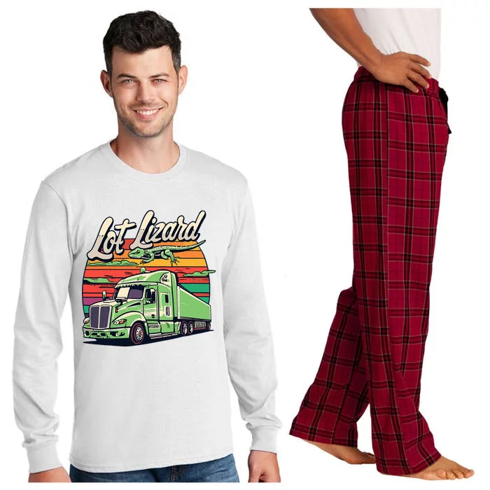 Lot Lizard Truck Driver Adventure Long Sleeve Pajama Set